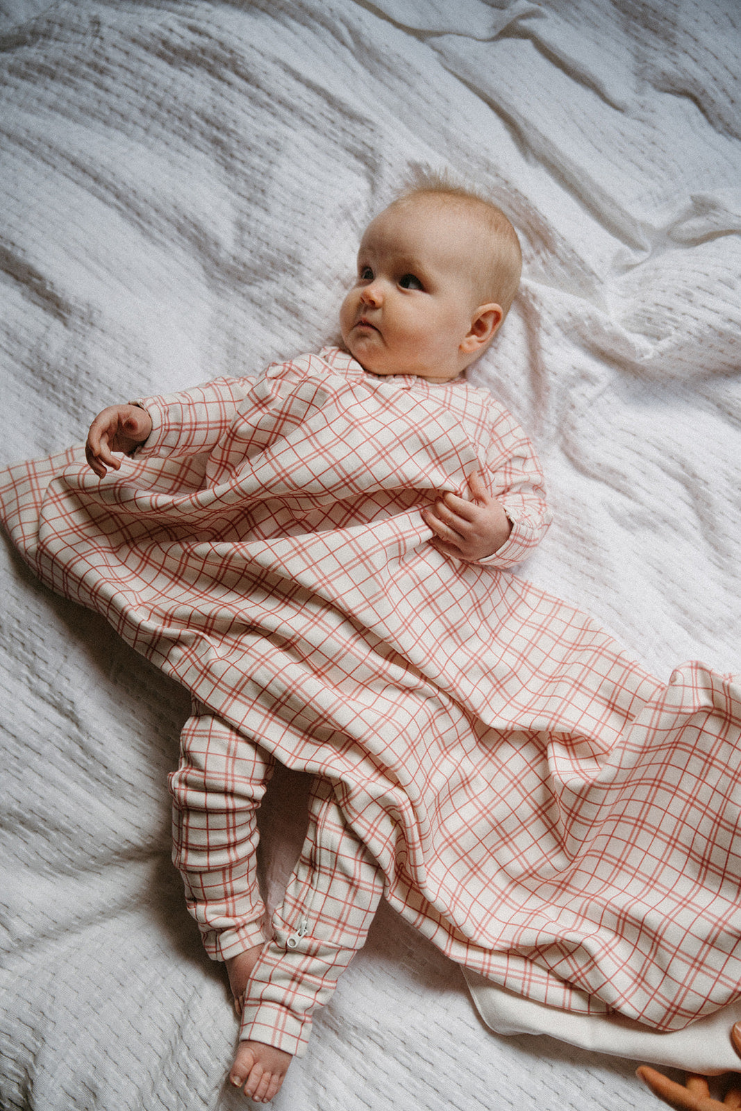 Pink Check Growsuit & Swaddle Bundle (Save 15%)