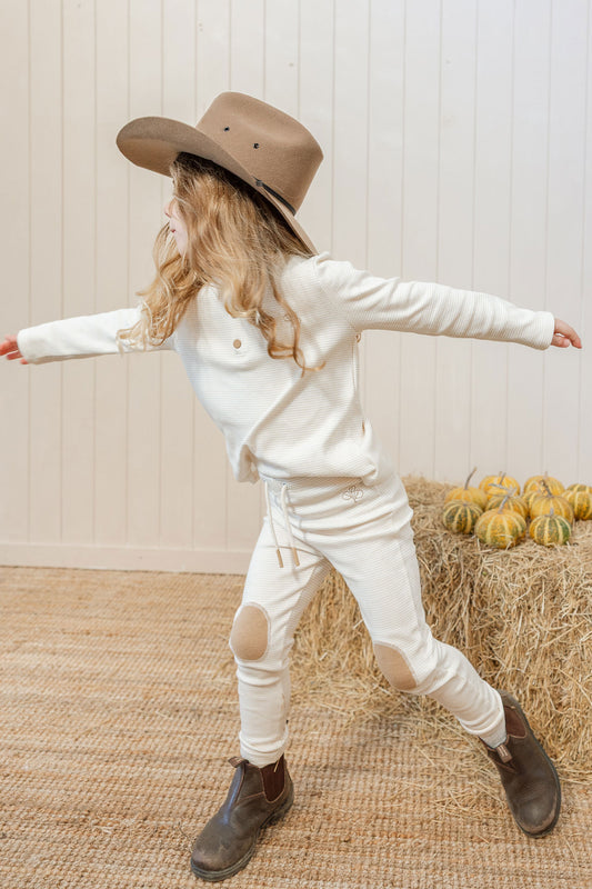 Rib Patch Legging Trellis Oat