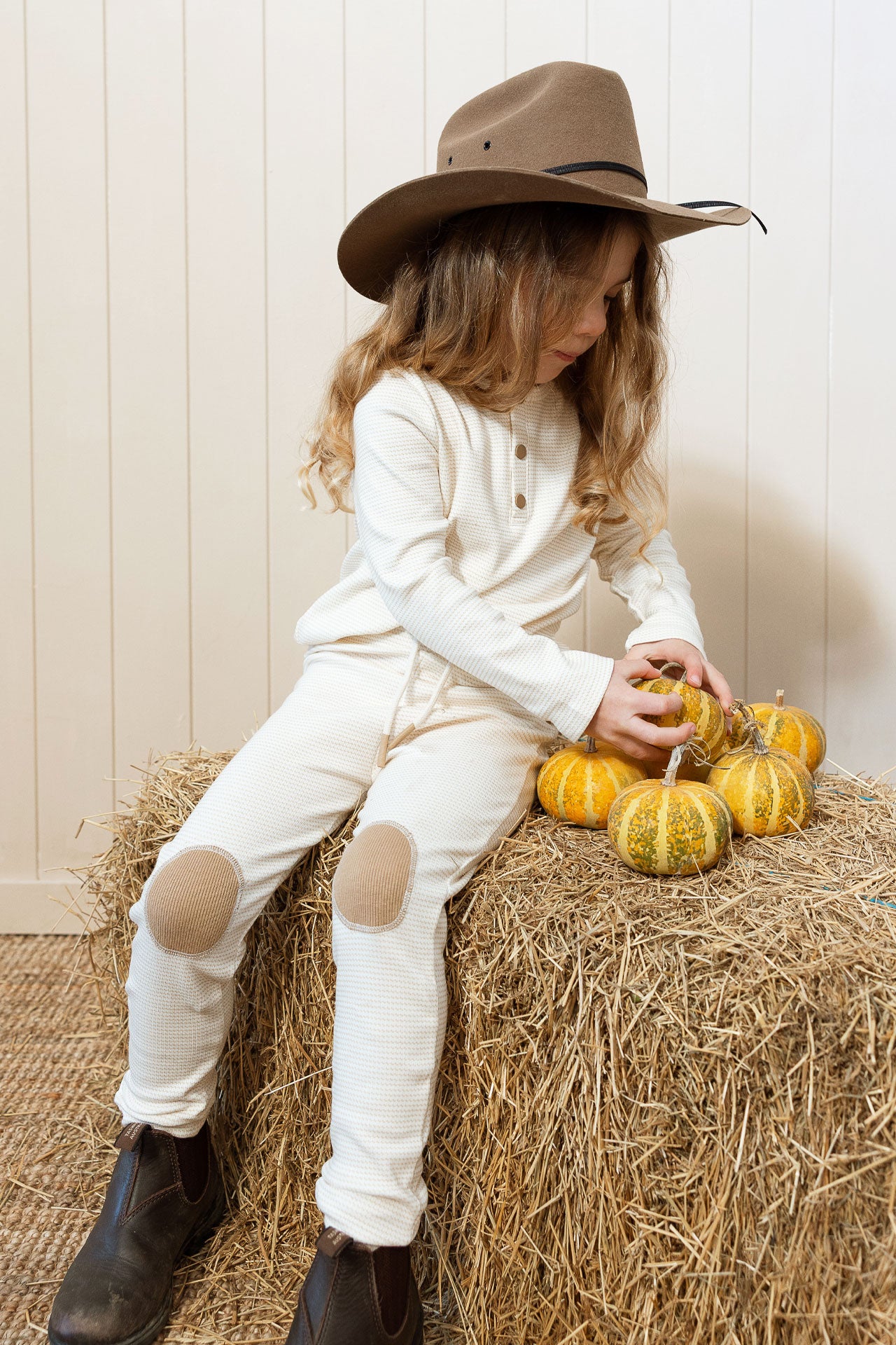 Rib Patch Legging Trellis Oat