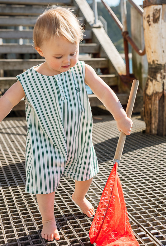 Monty Romper Seaside Stripe