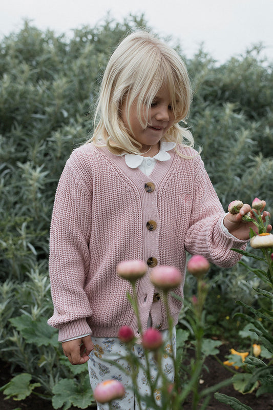 Chunky Knit Cardigan Petal