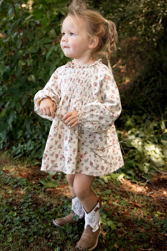Smocked Dress Eucalypt