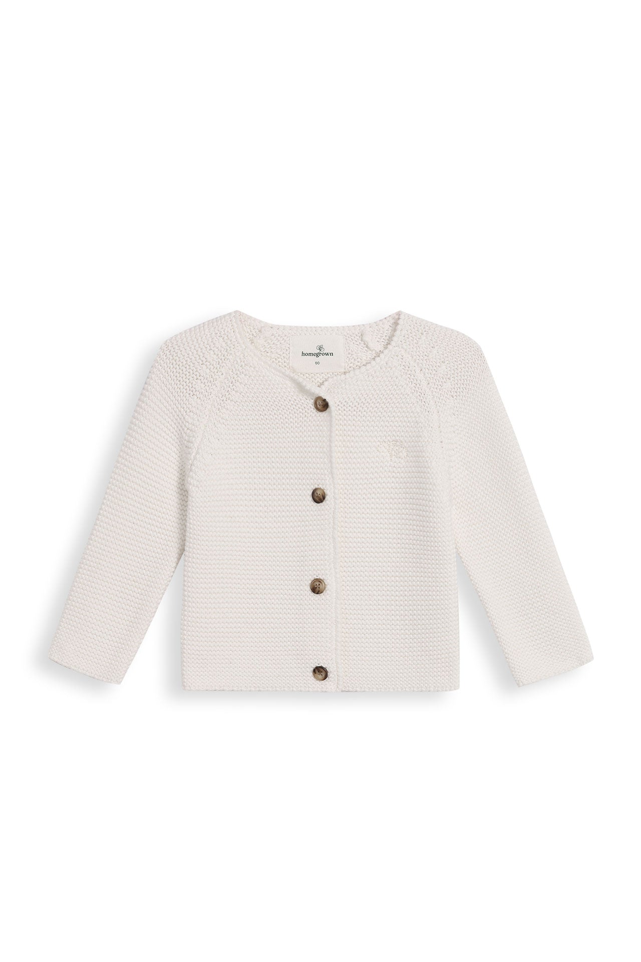 Newborn Organic Cardigan White