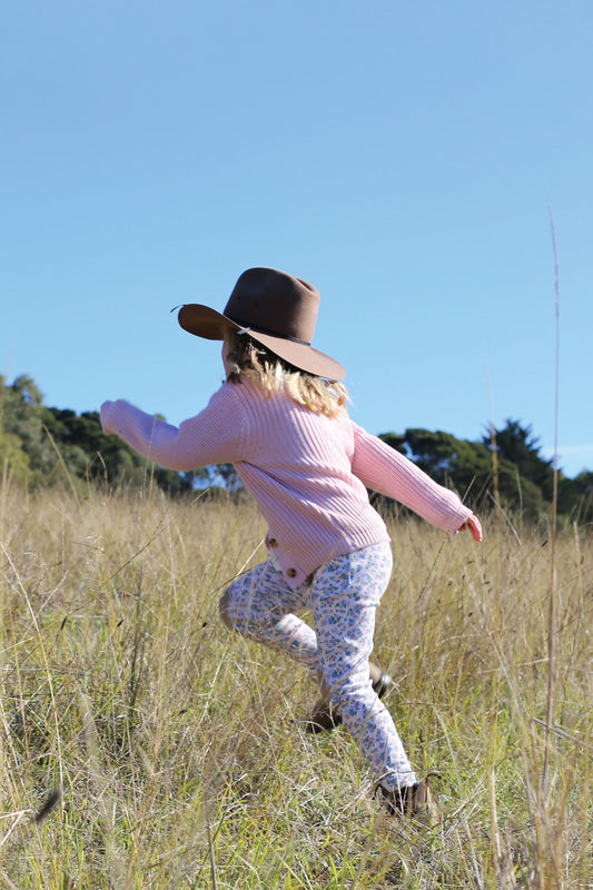 Rib Patch Legging Cornflower