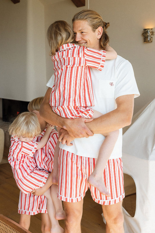 Men's PJ Set Holiday Stripe