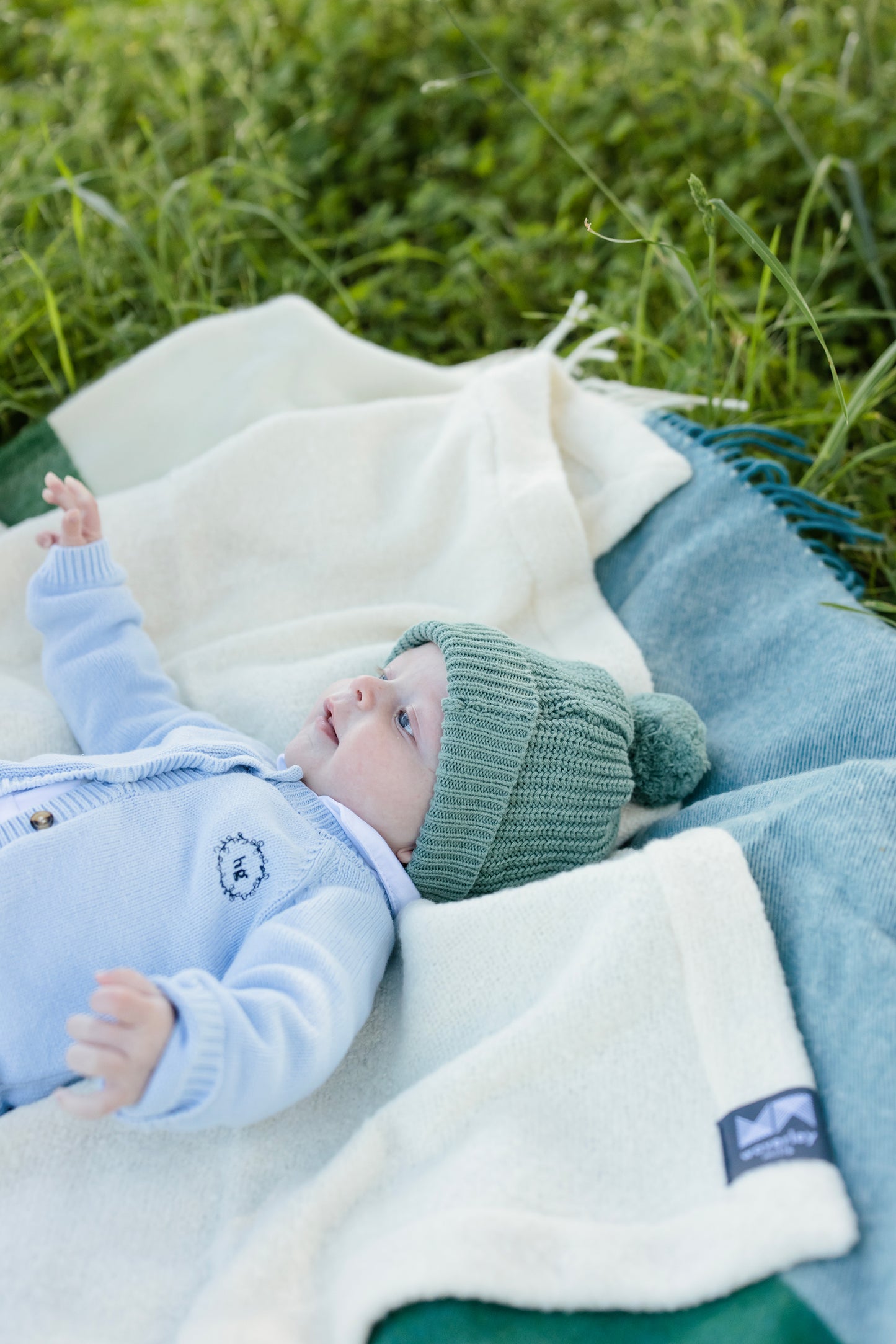 Baby Cotton Cardigan Blue