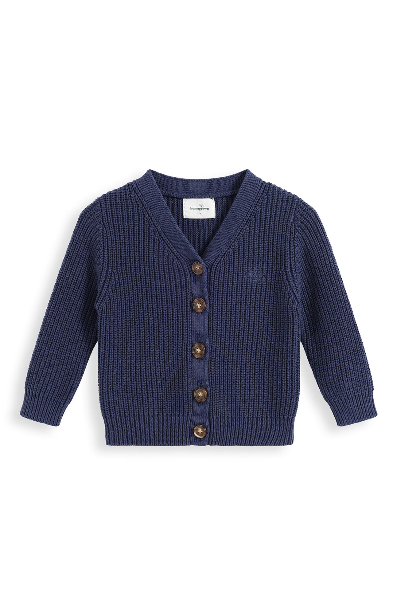 Chunky Knit Cardigan Navy