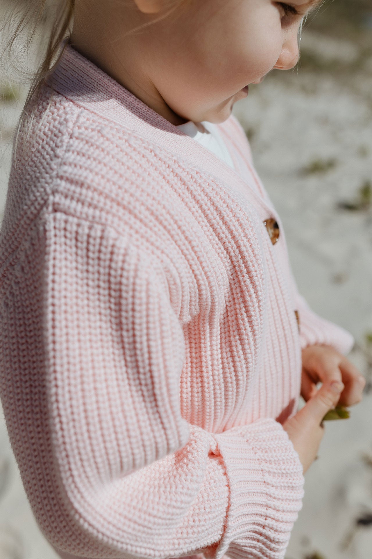 Chunky Knit Cardigan Fairy Floss