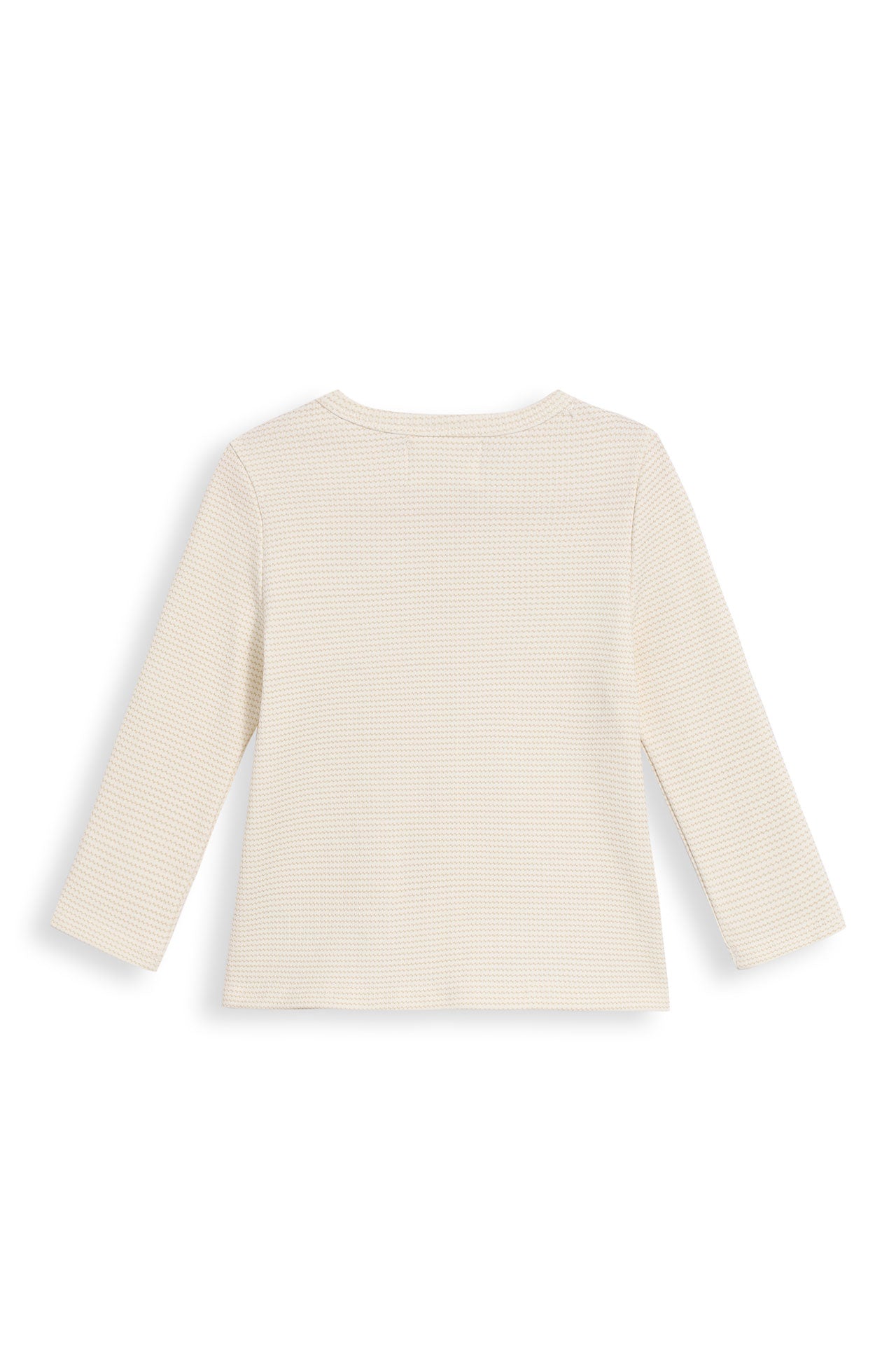 Long Sleeved Henley Top Trellis Oat