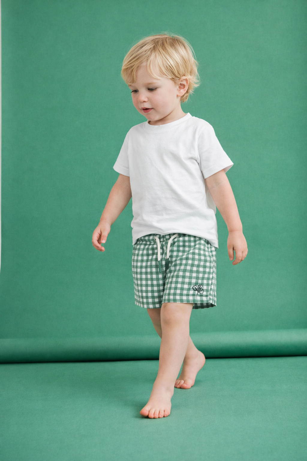 Artie Shorts Green Gingham