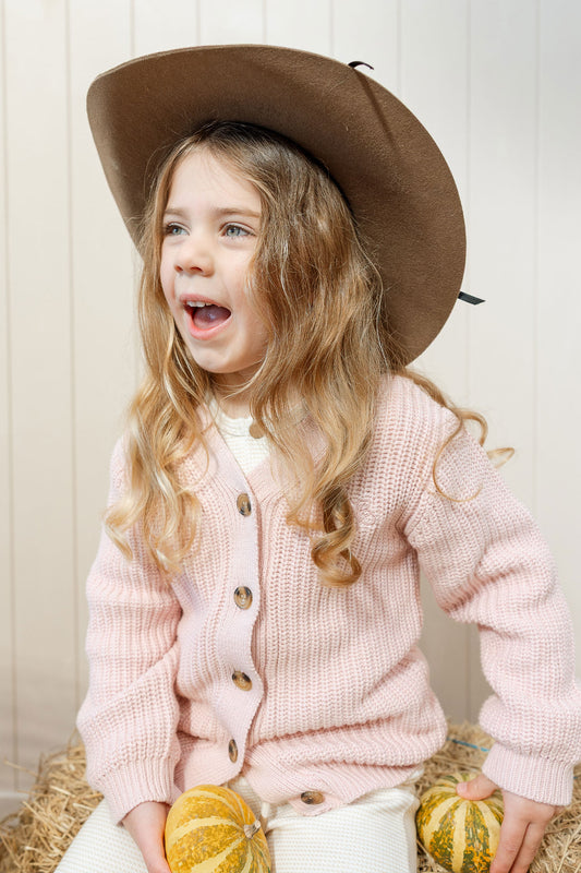 Chunky Knit Cardigan Petal
