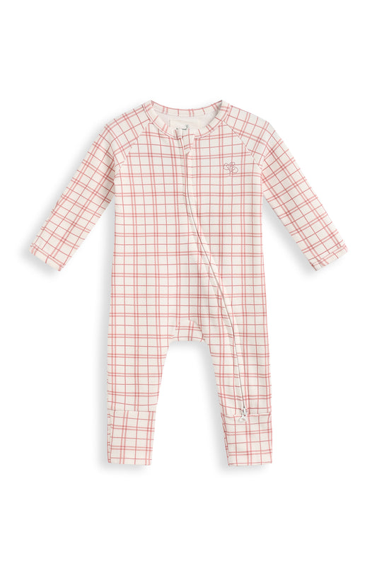 Growsuit Jersey Pink Check