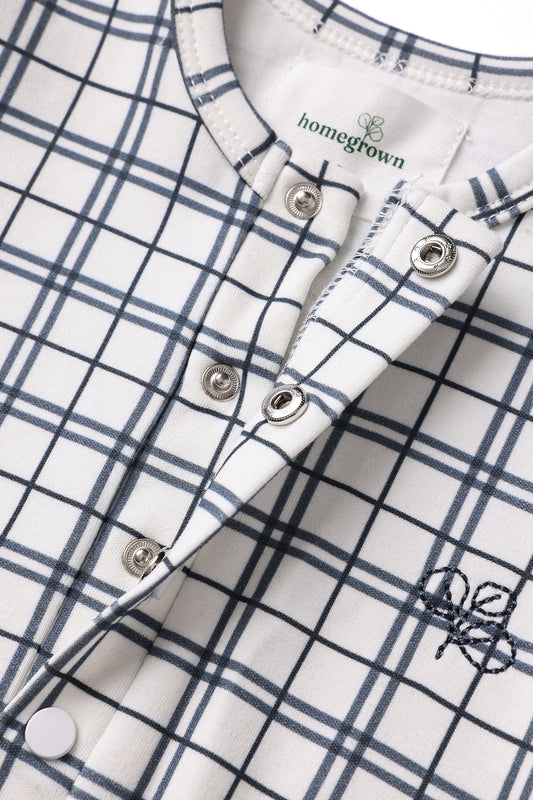 Joey Romper Navy Check