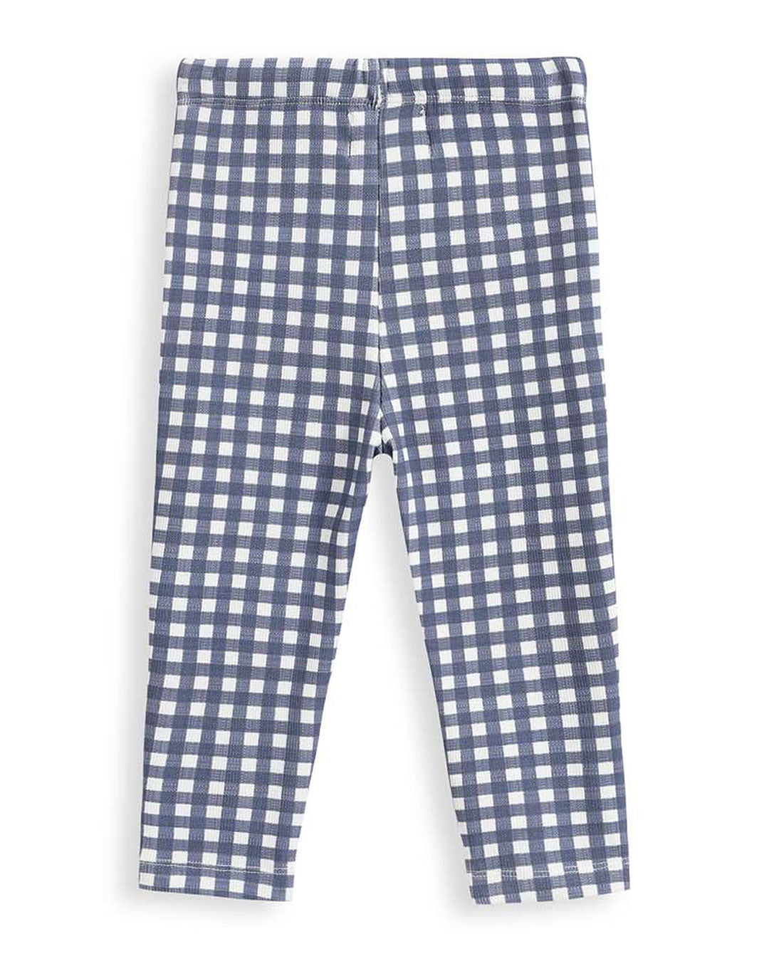 Rib Patch Legging Navy Gingham