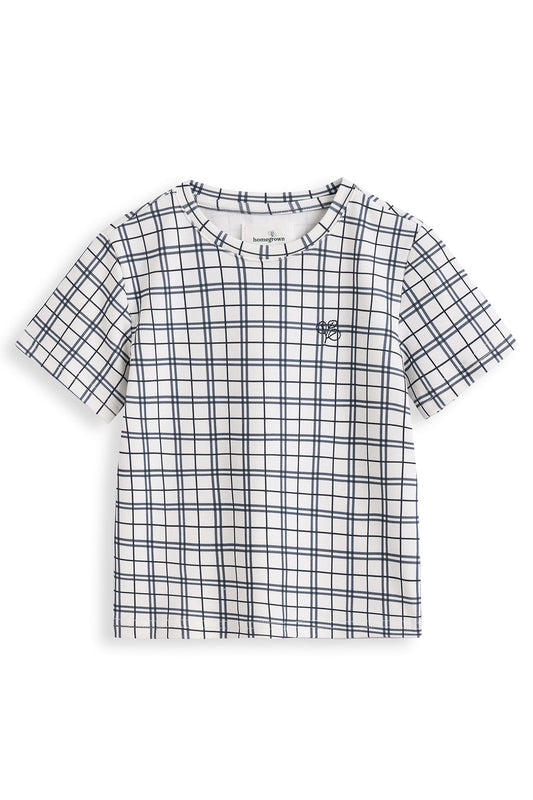 Jersey Tee Navy Check