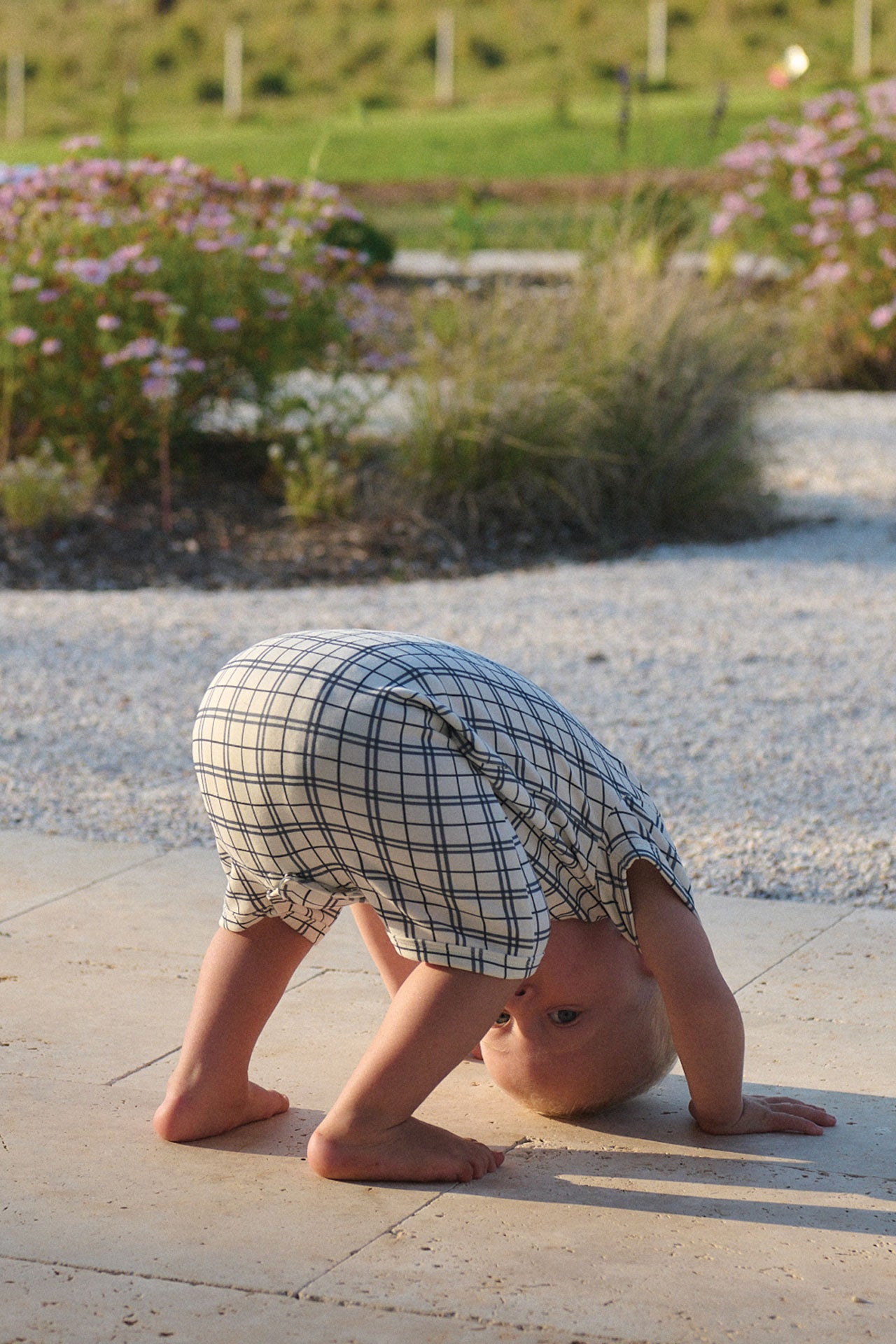 Joey Romper Navy Check