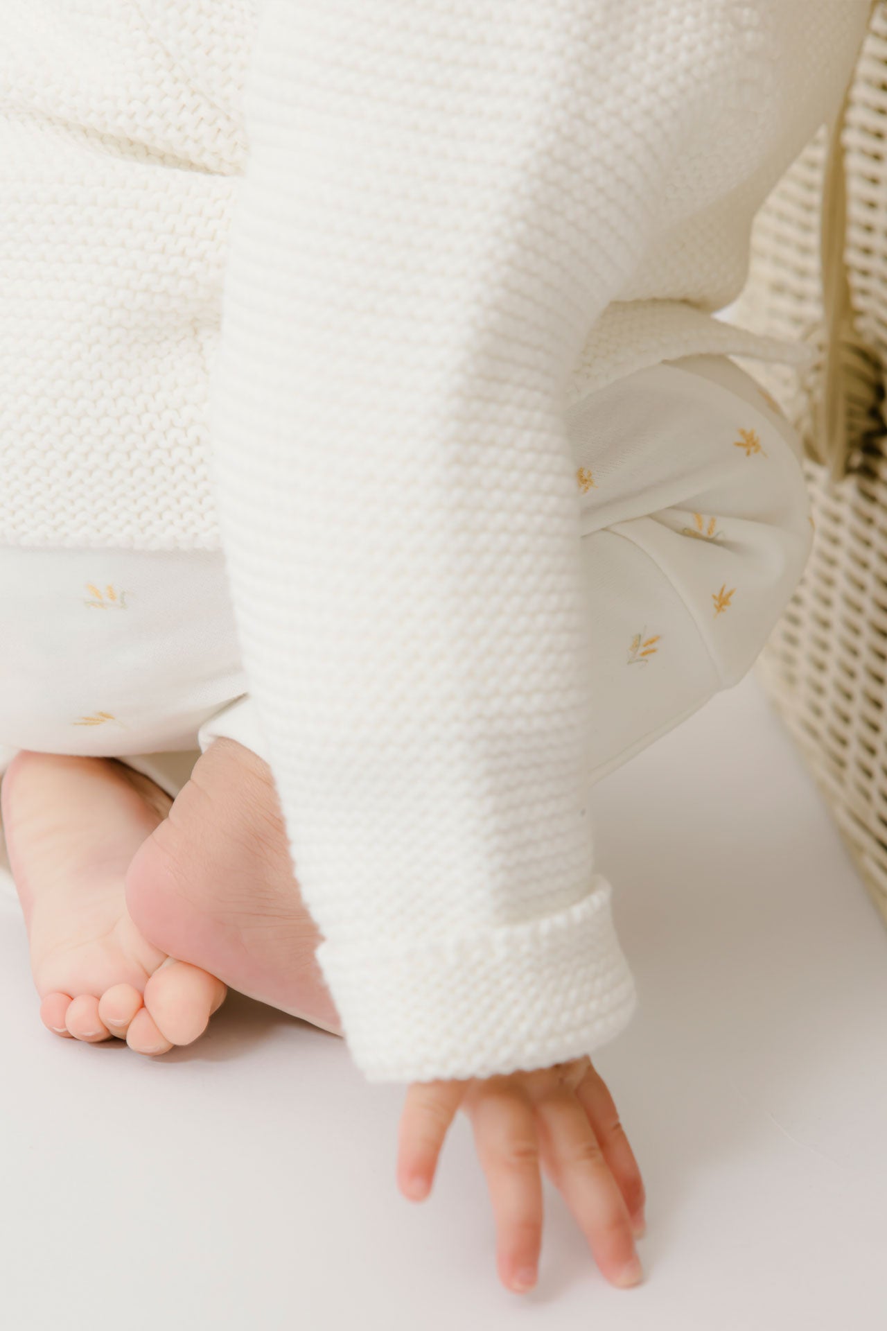 Newborn Organic Cardigan White