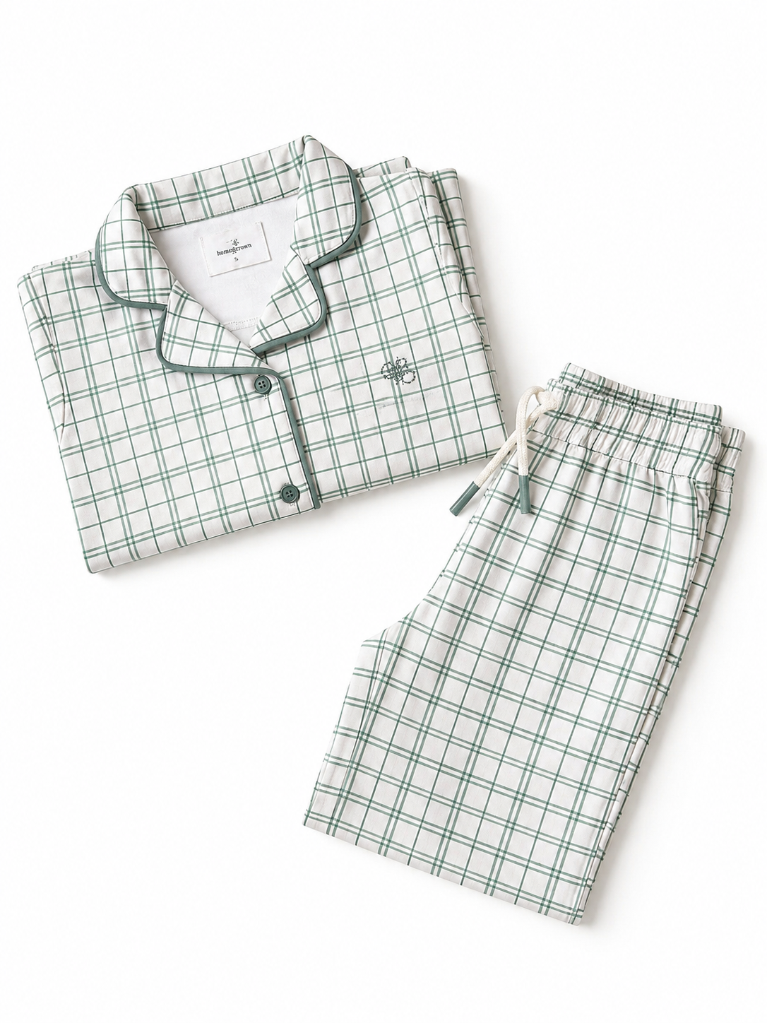 Pre-Order Pyjama Set Green Check