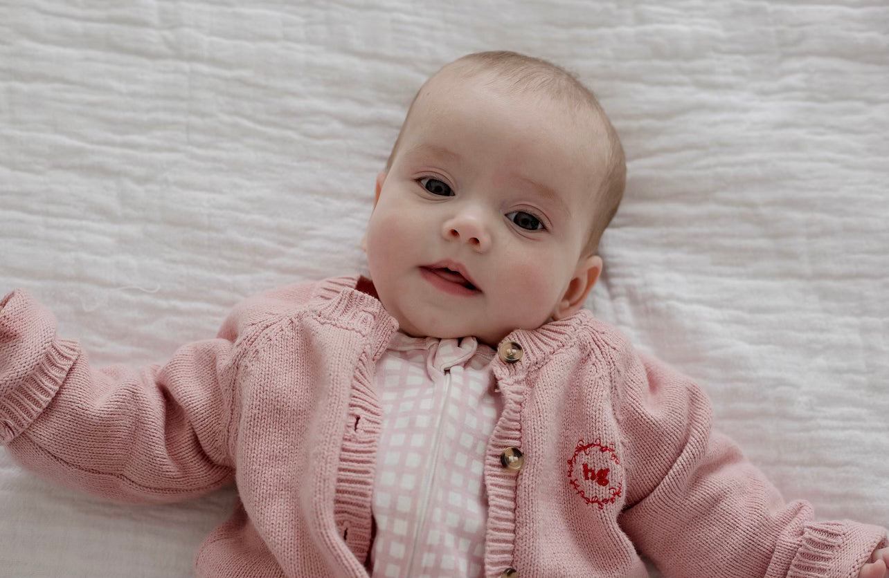 Baby Cotton Cardigan Pink