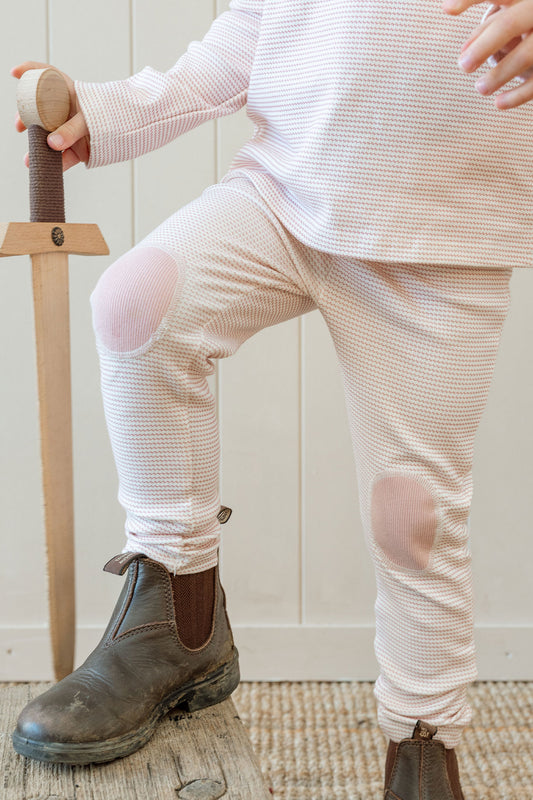 Rib Patch Legging Trellis Pink