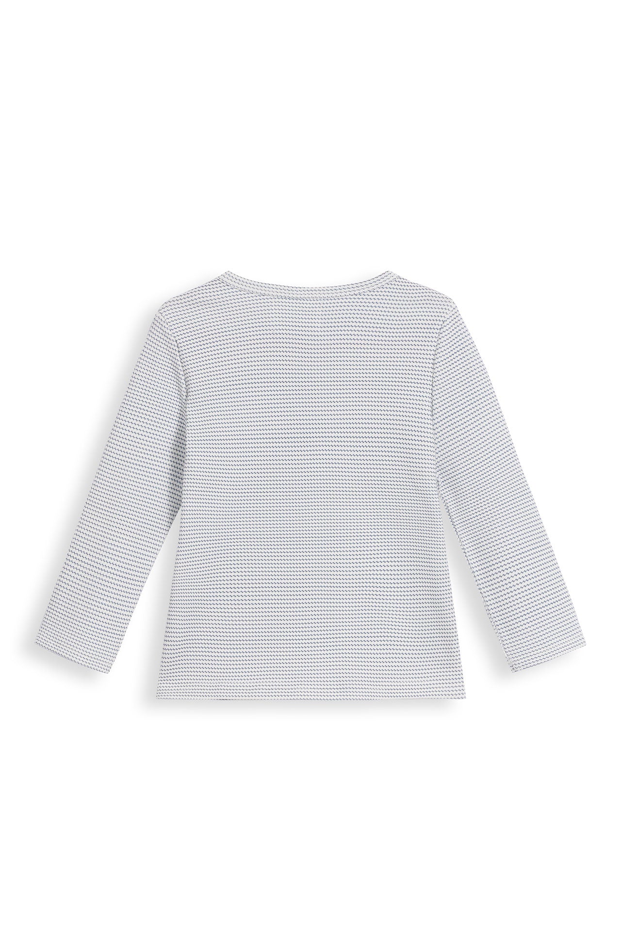 Long Sleeved Henley Top Trellis Navy