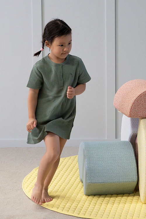 Waffle Tee Dress Khaki